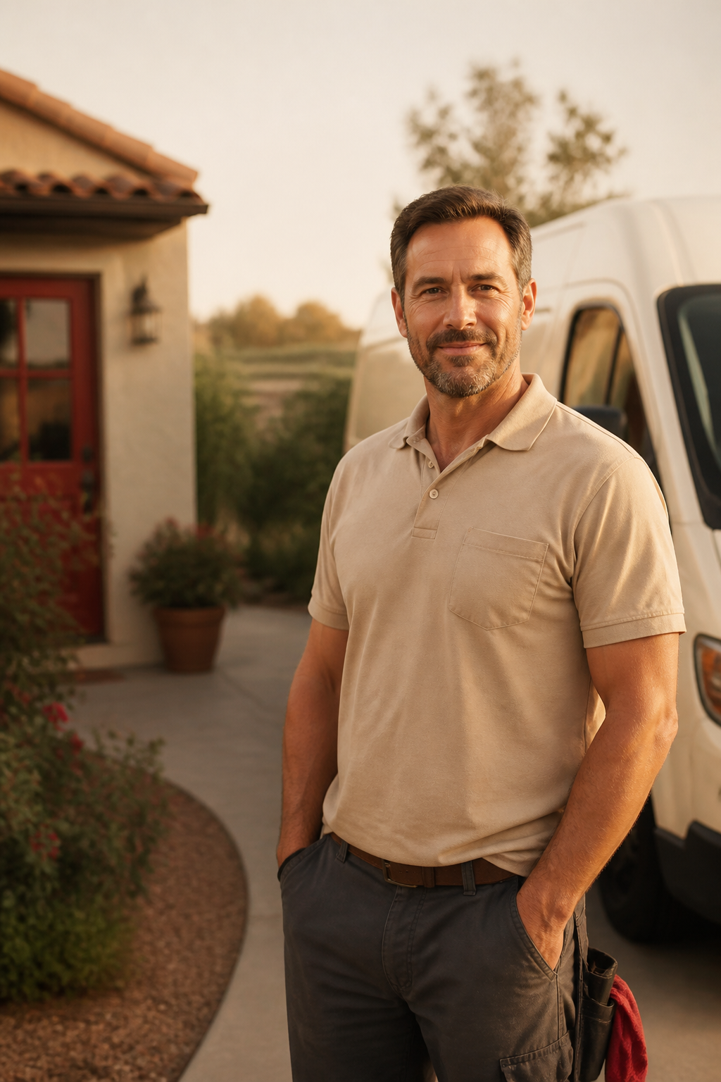 A home-services business owner in their world